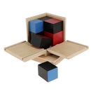 Wooden Binomial Cube Mathematics Material Early Educational Montessori Toys Kids