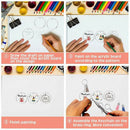 74Pc Acrylic Keyring Blank Craft Tassels Pendants DIY Jewelry Making Accessories