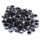 100pcs/set 9mm Square DIY Leathercraft Black Metal Punk Spikes Spots Pyramid