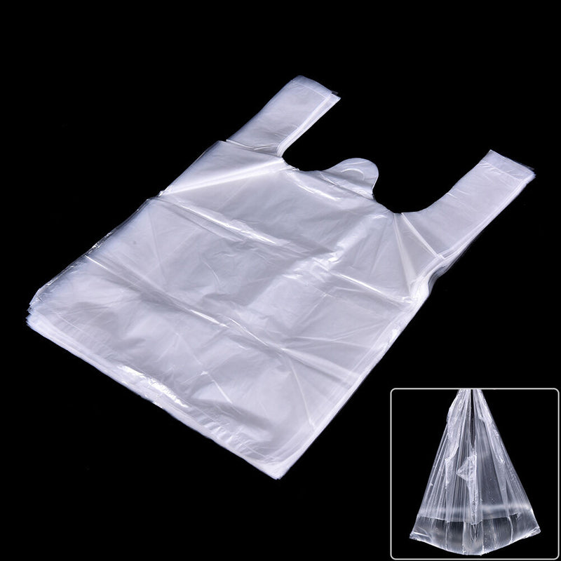 46x 15*23cm Plastic T-Shirt Retail Shopping Supermarket Bags Handle Packaging Gw