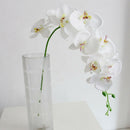 Lifelike Silky 93cm Artificial Phaleanopsis Orchid 9 Heads Flowers White
