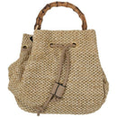 New Drawstring Women's Straw Bucket Bag Summer Woven Shoulder Bags Shopping
