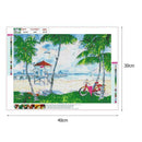 5D DIY Full Drill Diamond Painting Beach Bike Cross Stitch Embroidery Kits
