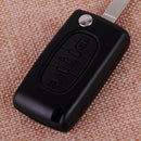 3 Buttons Flip Remote Key Case Shell Fob fit for PEUGEOT 107 207 307 308 407 408