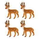 4x Beautiful Hand Painted Standing Deer Home Decorative Gift Art Craft Decor