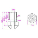 4Pcs New Arrivals V5 V6 Brass Nozzle M6 Threaded 0.2/0.3/0.4/0.5mm Removabl C2X3
