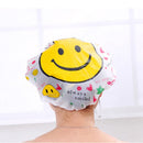 Women Cute Waterproof Elastic Plastic Shower Bathing Salon Hair Cap Hat ES