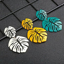 Exaggerated Bohemian Hollow Double Leaf Coconut Palm Leaf Big Beach Earring