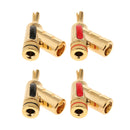 4pcs/Set 4mm Pure Copper Banana Plug Speaker Cable AMP Terminal Connectors