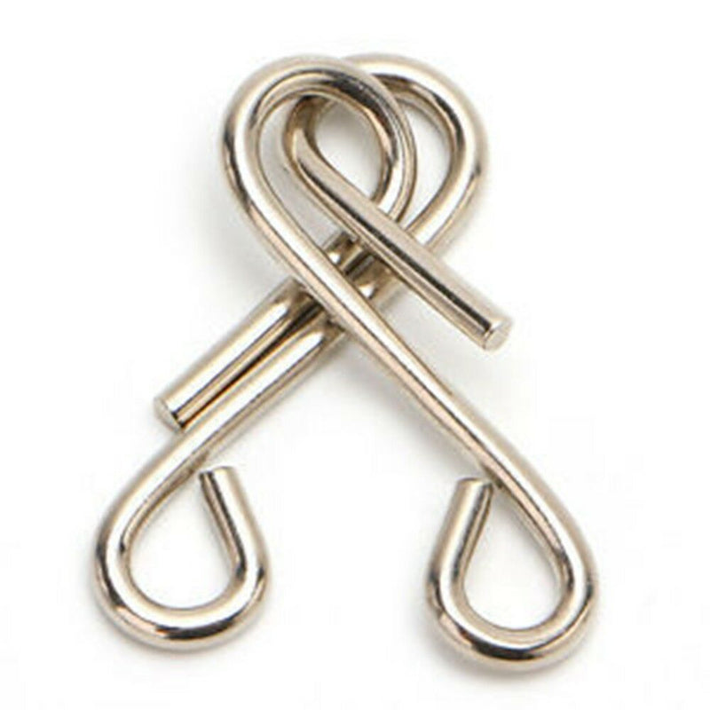 8Pcs/set Metal Wire Puzzle Brain Teaser Game IQ Mind Test Toys for Kids Adults
