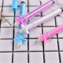 1x Syringe Pen Stationery Ballpoint  Automatic Refillable Ballpen Bullet 38mm LJ