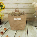 cotton linen art flower pot small sack hanging jute cotton dot storage bask P6H7