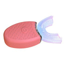 Automatic Electric Toothbrush U-Type Teeth Whitening Silicone Brush Set Pink