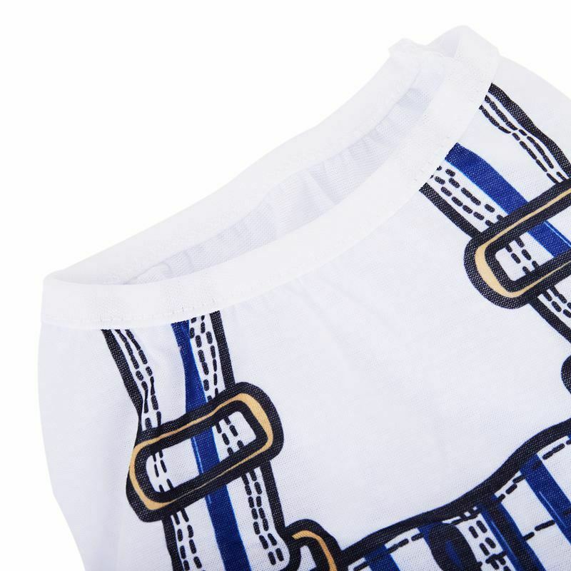 Puppy Dog Costume T-shirt Summer Round Neck Tops Tee Playsuit Dog Clothes A