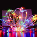 100 LEDs Solar String Light Waterproof Rope Tube Lights Outdoor Garden Tree