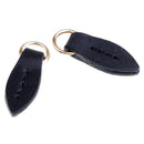 2pcs Leather Zipper Puller Pulls Replacement Fastener Slider for Bags Black