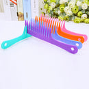 New  Wet Haircut Hair Comb Hairdressing Plastic Detangler Handle Wide-tooth C Cy