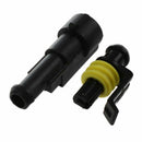 10 Set 1 Pin Male Connector Flat Connector 1.5 mm Motorcycle Waterproof S9B4