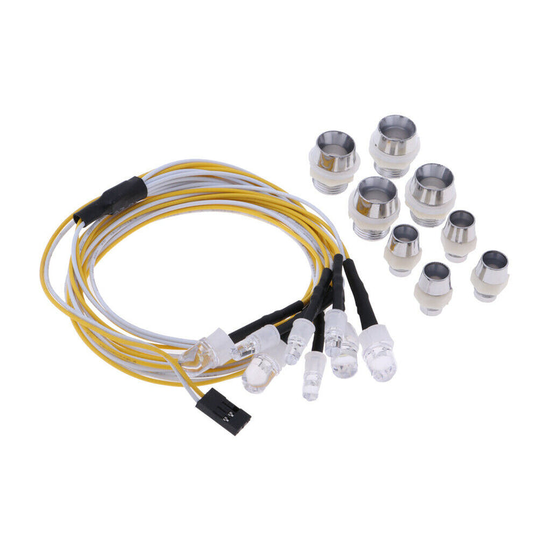 1/8 1/10 RC Car Pre-wired 8 LED Light Lamp Kit for Traxxas TRX4 Rock Crawler