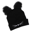 Womens Winter Knitted Beanie Hat Ski Hat Slouch Cap Warm Cute Cat Ears