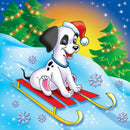 5D Full Drill Diamond Painting Kit Ski Dog Rhinestone Handicraft Mosaic