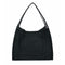 Solid Color Shoulder Handbags Canvas Women Large Top-handle Bags (Black) A