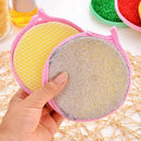 Minifiber Double-Sided Dish Scrub Sponge, 10 Pack Scouring Pads Household C