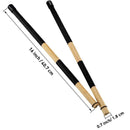 1 Pair Rods Drum Brushes Sticks Drum Stick Set for Jazz Folk Music (Black)