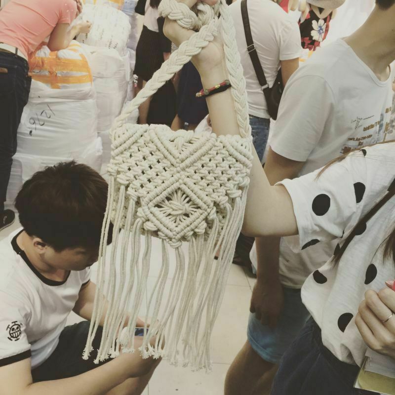 Fringe Tassel Crossbody Shoulder Bag Woven Handmade Boho Beach Travel Handb N5T3