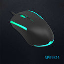 SPK314 Wired RGB Gaming Mouse 3 Buttons Optical Mice for Windows 10 8 7 PC