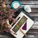 DIY Special Shaped Diamond Painting Leather Bookmark Tassel Book Marks Gift
