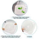 Square Drain Cover for Shower Drain Hair Catcher Flat Silicone Plug for Bat I2O3
