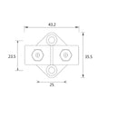 Marine Supply Bus Bar 2 Post Power Distribution Block 6mm