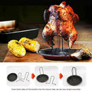 Chicken Roaster Rack for Oven, Grill, or BBQ Carbon Steel Vertical Poultry  O5Y1