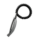 1 Piece Scuba Safety Whistle Outdoor Whistle with Black Wrist Coil Gray