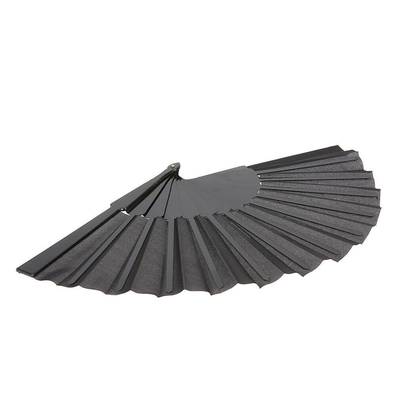 Black Folding Hand Fan 23cm Summer Portable Women Fan Craft Souvenir Decor