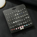 30 Set Of Durable Color Alloy Ear Studs For Christmas Birthdays