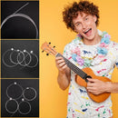 4pcs Ukulele Strings Carbon Transparent Strings for Acoustic Guitar Parts