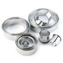 14Pcs/Set Round Cookie Biscuit Cutter Set Stainless Steel Mousse Cake Ring