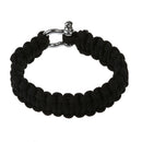 survival bracelet 550 Parachute Braiding Adjustable steel buckle-black.