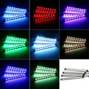 Durable 4*12LED Multicolor Car Interior Strip Lights Wireless Remote Control
