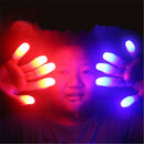 2Pcs Magic Trick Props Novelty LED Light Flashing Fingers Kids Glow Toys LJ