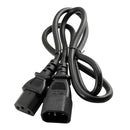 New PVC IEC320 C14 Male to C13 Female Power Adapter 100cm UPS Server Kit