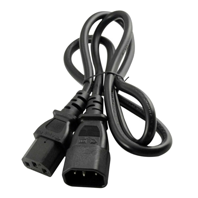 New PVC IEC320 C14 Male to C13 Female Power Adapter 100cm UPS Server Kit