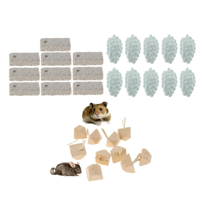 10PC Hamster Rat Chinchilla Rabbit Teeth Grinder Mineral Stone MY35