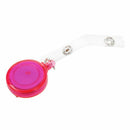 Retractable Ski Pass ID Card Badge Holder Key Chain Reels With Clip Pink
