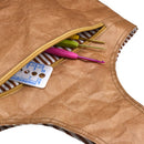Travel Knitting Yarn Storage Bag Organizer for Crochet Needles Wool Brown