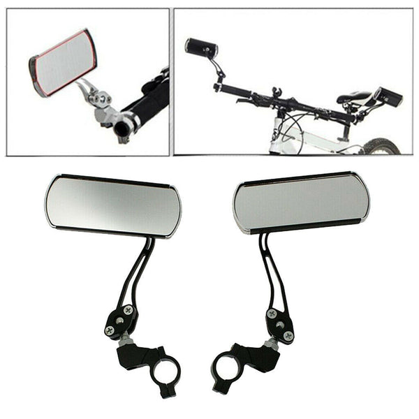 2PCS Bicycle Rearview Mirror Adjustable Handlebar Mirror for Mountain/Road Bike