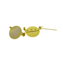 10Pcs Brooch Pin Back Base 20mm Round Cabochon Setting Tray with Safety Pins