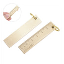 Brass Portable Key Ring Tool EDC Ruler Copper Mini Pocket Tool Gift Outdoors BX